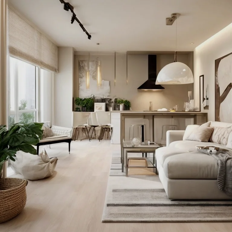 Espace lumineux avec décoration design